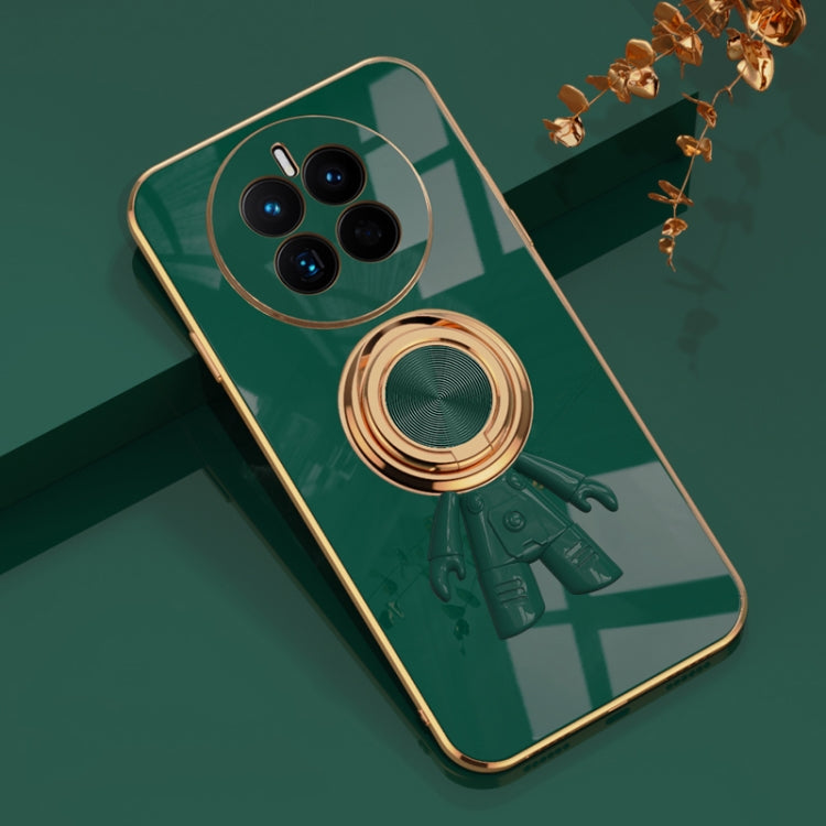 For Huawei Mate 50 Plating Astronaut Ring Kickstand Phone Case