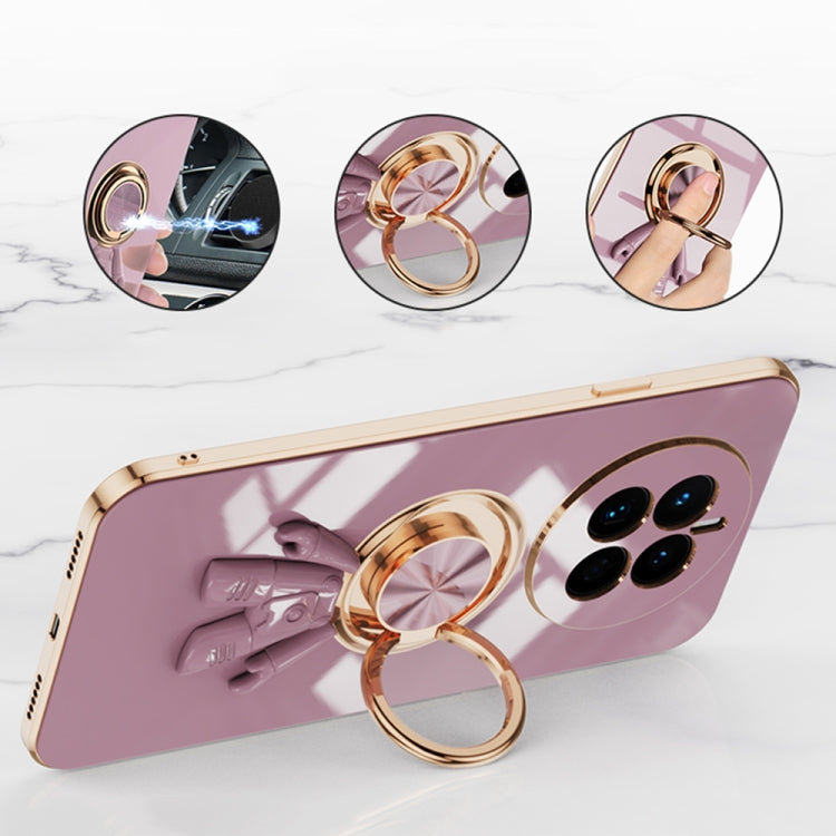 For Huawei Mate 50 Plating Astronaut Ring Kickstand Phone Case