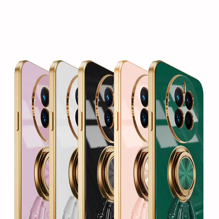 For Huawei Mate 50 Pro Plating Astronaut Ring Kickstand Phone Case