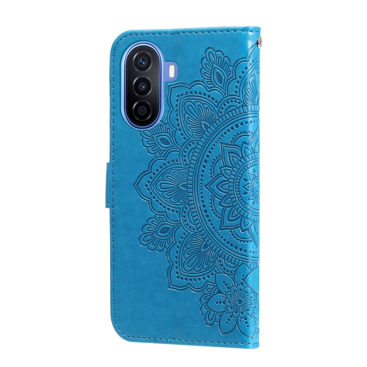 For Huawei nova Y70 / Y70 Plus / Enjoy 50 7-petal Flowers Embossing Leather Phone Case