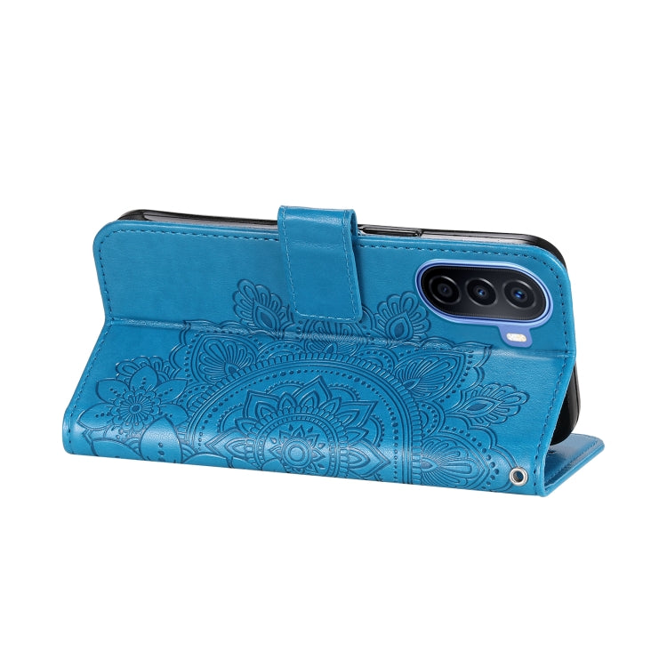 For Huawei nova Y70 / Y70 Plus / Enjoy 50 7-petal Flowers Embossing Leather Phone Case