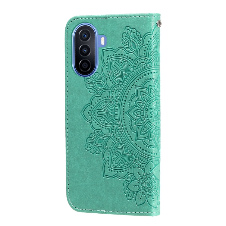For Huawei nova Y70 / Y70 Plus / Enjoy 50 7-petal Flowers Embossing Leather Phone Case