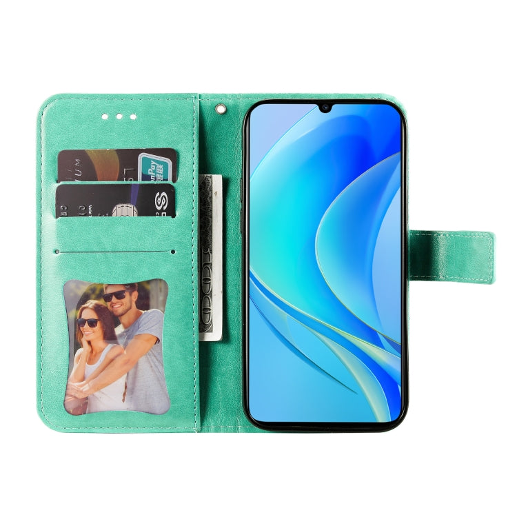 For Huawei nova Y70 / Y70 Plus / Enjoy 50 7-petal Flowers Embossing Leather Phone Case
