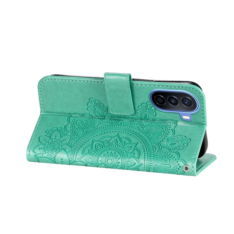 For Huawei nova Y70 / Y70 Plus / Enjoy 50 7-petal Flowers Embossing Leather Phone Case