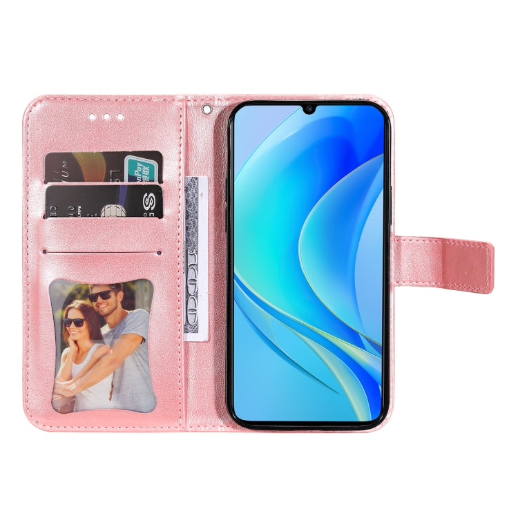For Huawei nova Y70 / Y70 Plus / Enjoy 50 7-petal Flowers Embossing Leather Phone Case