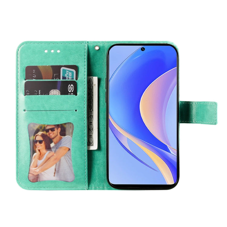 For Huawei nova Y90 / Enjoy 50 Pro 7-petal Flowers Embossing Leather Phone Case