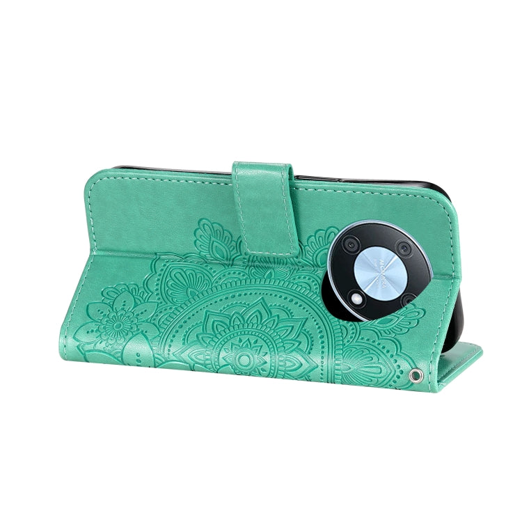 For Huawei nova Y90 / Enjoy 50 Pro 7-petal Flowers Embossing Leather Phone Case