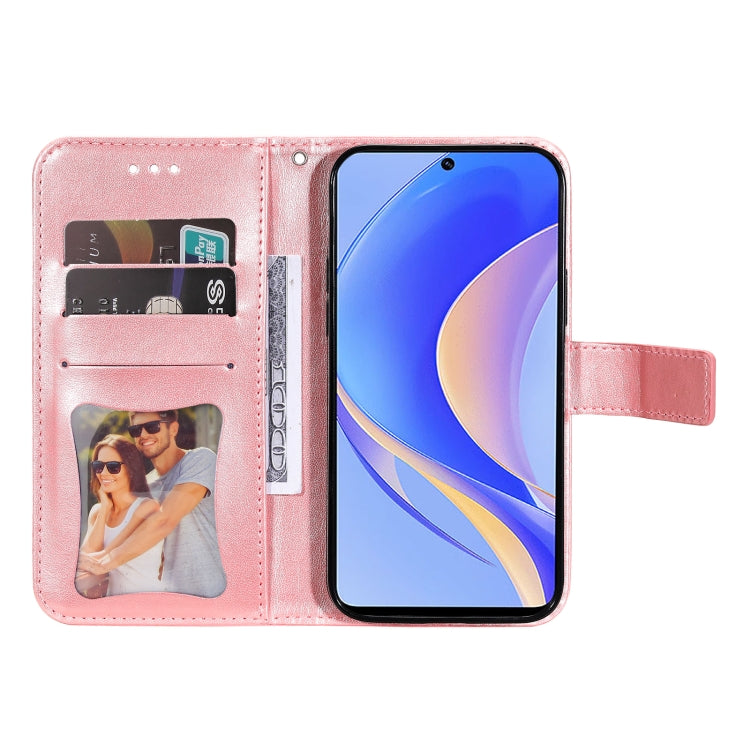 For Huawei nova Y90 / Enjoy 50 Pro 7-petal Flowers Embossing Leather Phone Case
