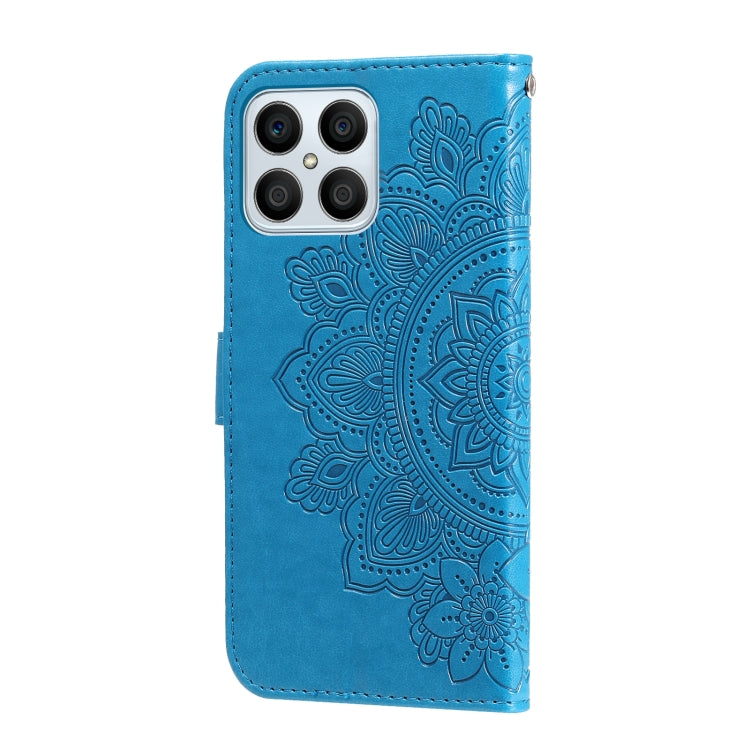 For Honor X8 5G / X6 7-petal Flowers Embossing Leather Phone Case