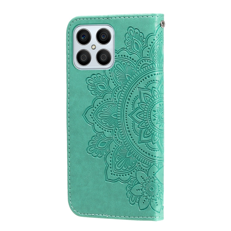 For Honor X8 5G / X6 7-petal Flowers Embossing Leather Phone Case