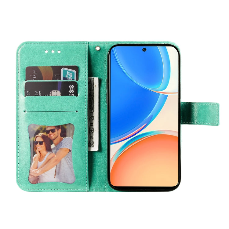 For Honor X8 5G / X6 7-petal Flowers Embossing Leather Phone Case