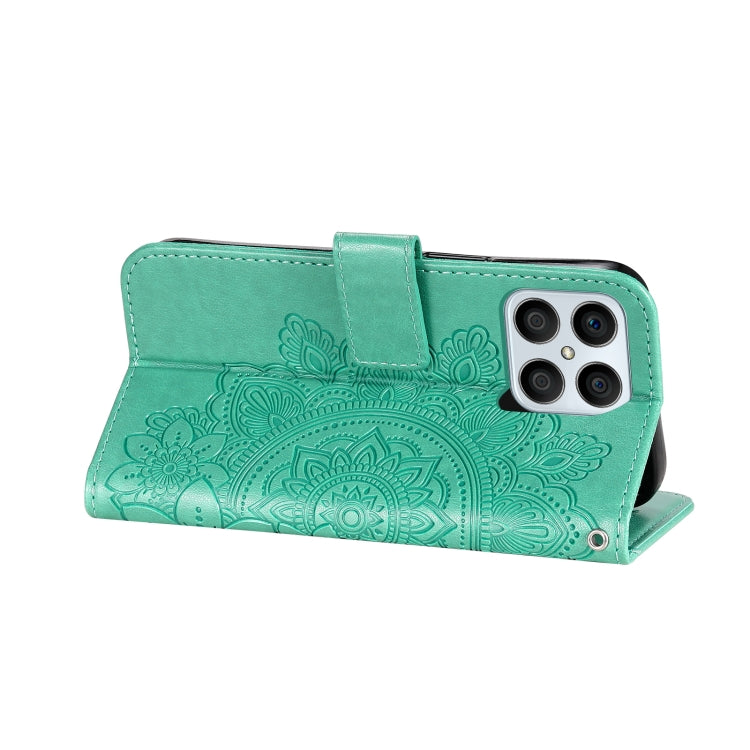For Honor X8 5G / X6 7-petal Flowers Embossing Leather Phone Case