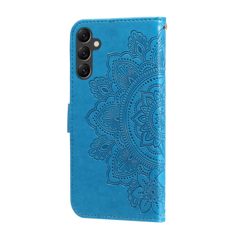 For Samsung Galaxy A14 5G 7-petal Flowers Embossing Leather Phone Case