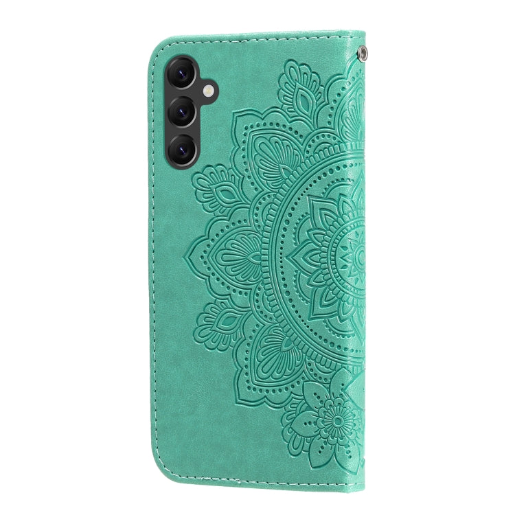 For Samsung Galaxy A14 5G 7-petal Flowers Embossing Leather Phone Case