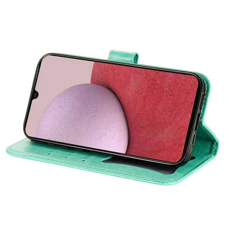 For Samsung Galaxy A14 5G 7-petal Flowers Embossing Leather Phone Case