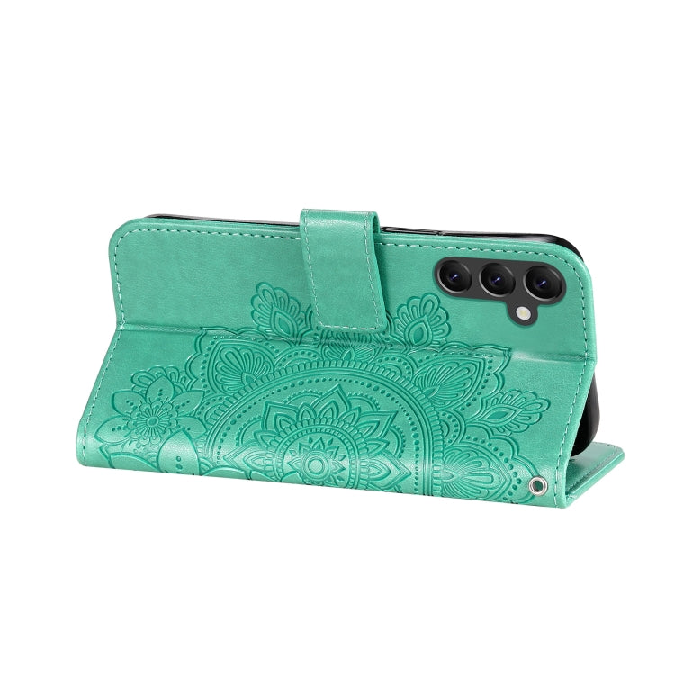 For Samsung Galaxy A14 5G 7-petal Flowers Embossing Leather Phone Case