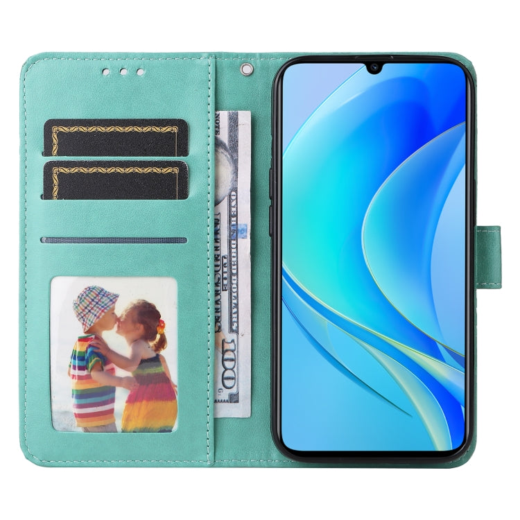 For Huawei nova Y70 / Y70 Plus / Enjoy 50 Embossed Sunflower Leather Phone Case