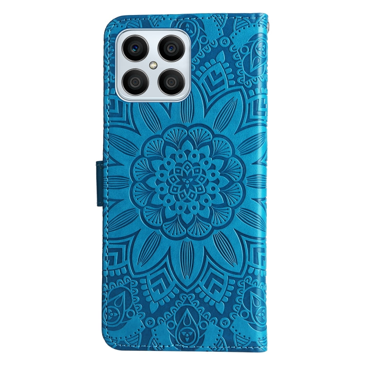 For Honor X8 5G / X6 Embossed Sunflower Leather Phone Case