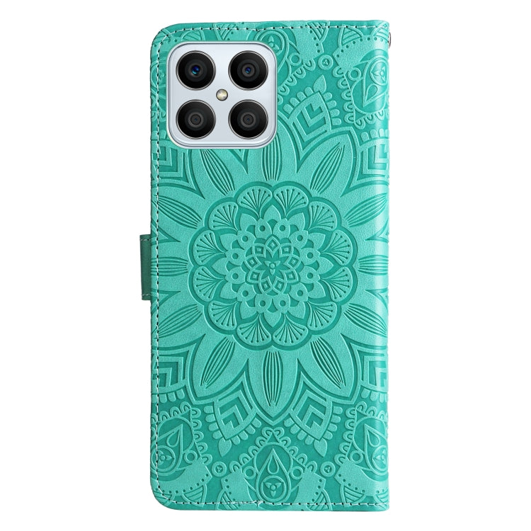 For Honor X8 5G / X6 Embossed Sunflower Leather Phone Case