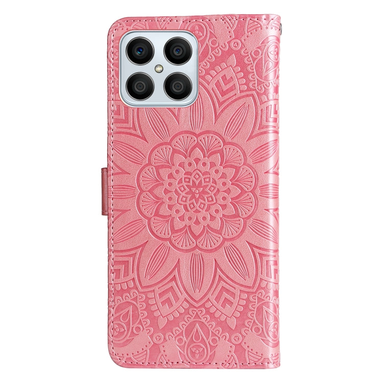 For Honor X8 5G / X6 Embossed Sunflower Leather Phone Case