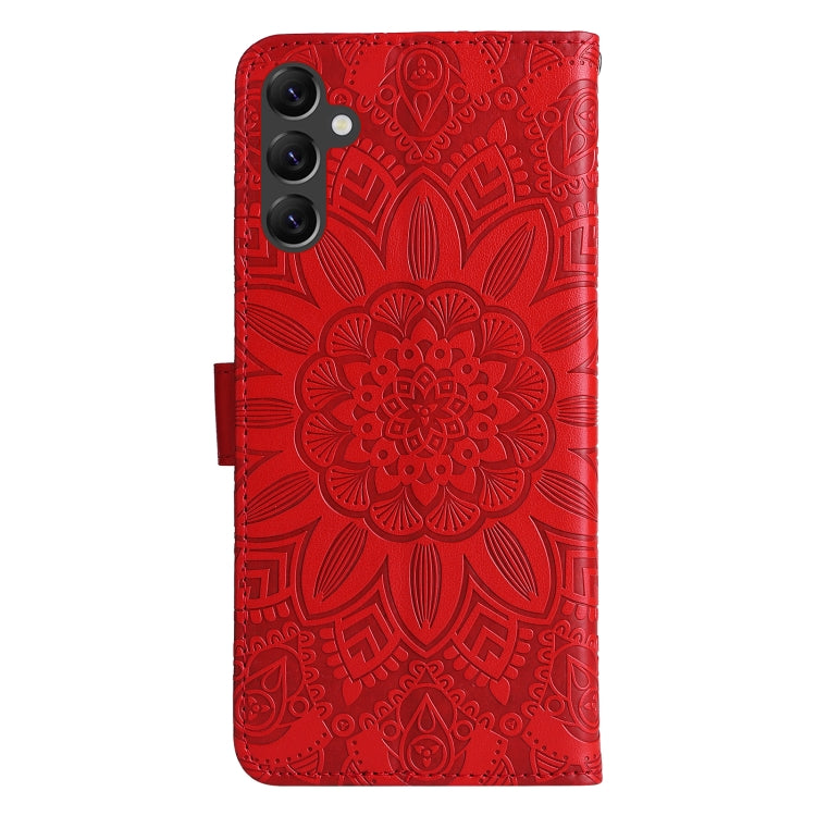 For Samsung Galaxy A14 5G Embossed Sunflower Leather Phone Case