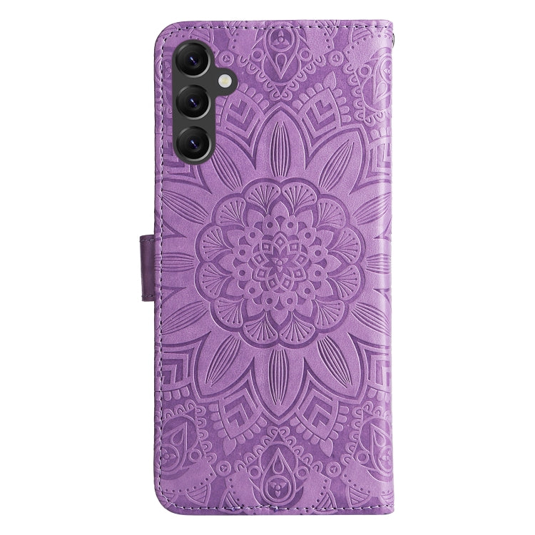 For Samsung Galaxy A14 5G Embossed Sunflower Leather Phone Case