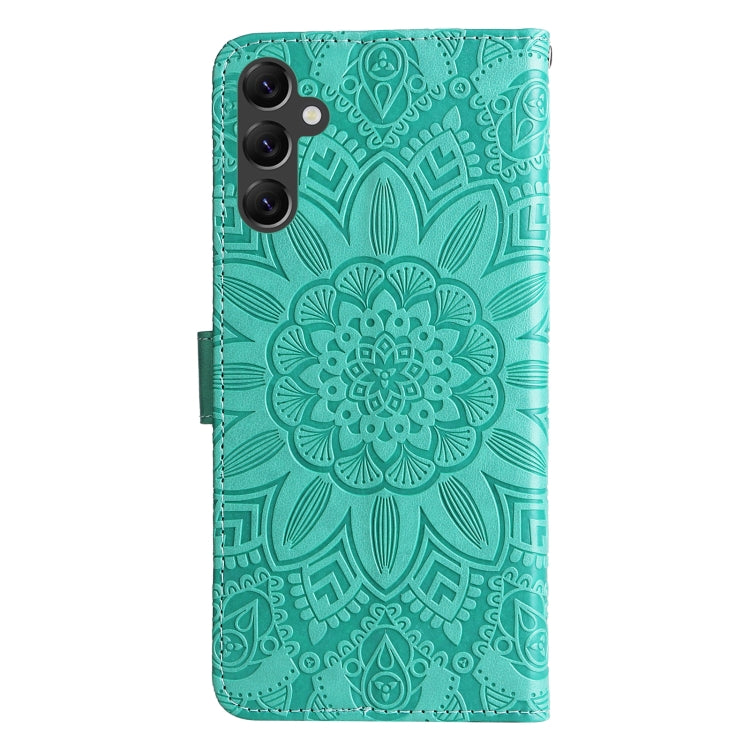 For Samsung Galaxy A14 5G Embossed Sunflower Leather Phone Case