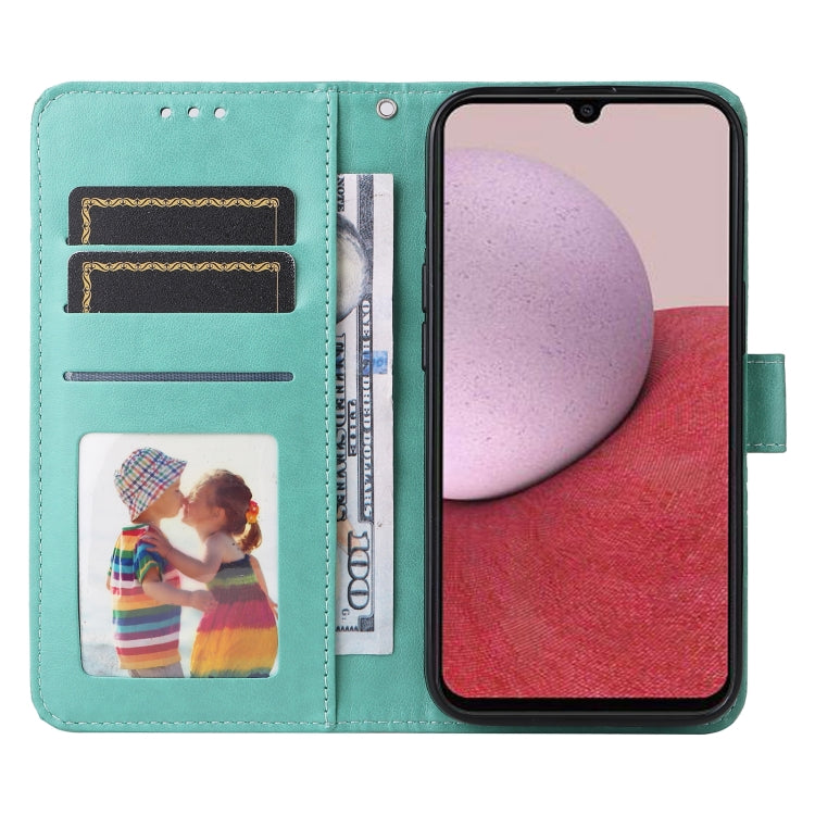 For Samsung Galaxy A14 5G Embossed Sunflower Leather Phone Case