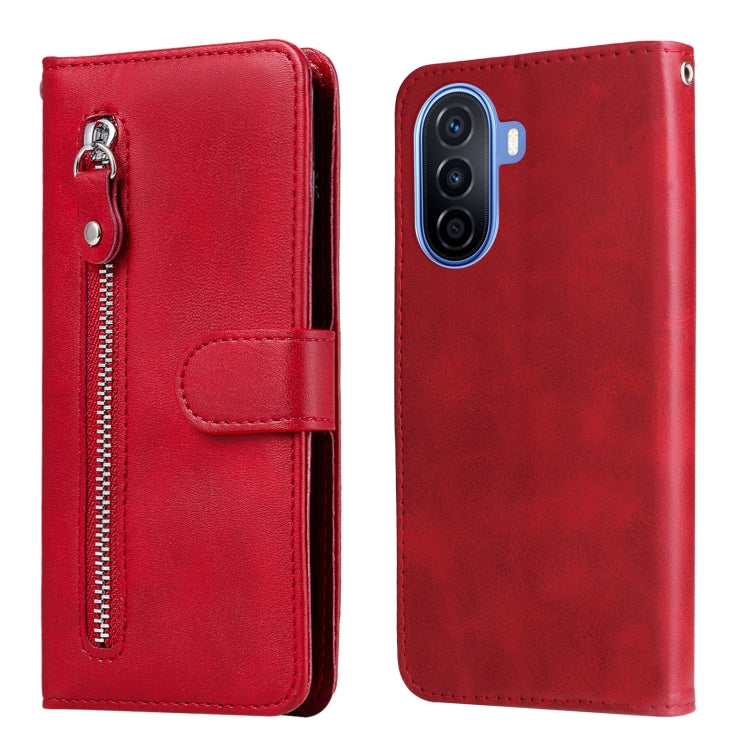 For Huawei nova Y70 / Y70 Plus/ Enjoy 50 Calf Texture Zipper Leather Phone Case