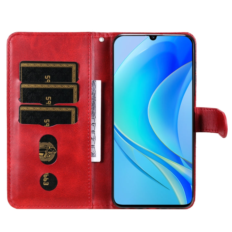 For Huawei nova Y70 / Y70 Plus/ Enjoy 50 Calf Texture Zipper Leather Phone Case