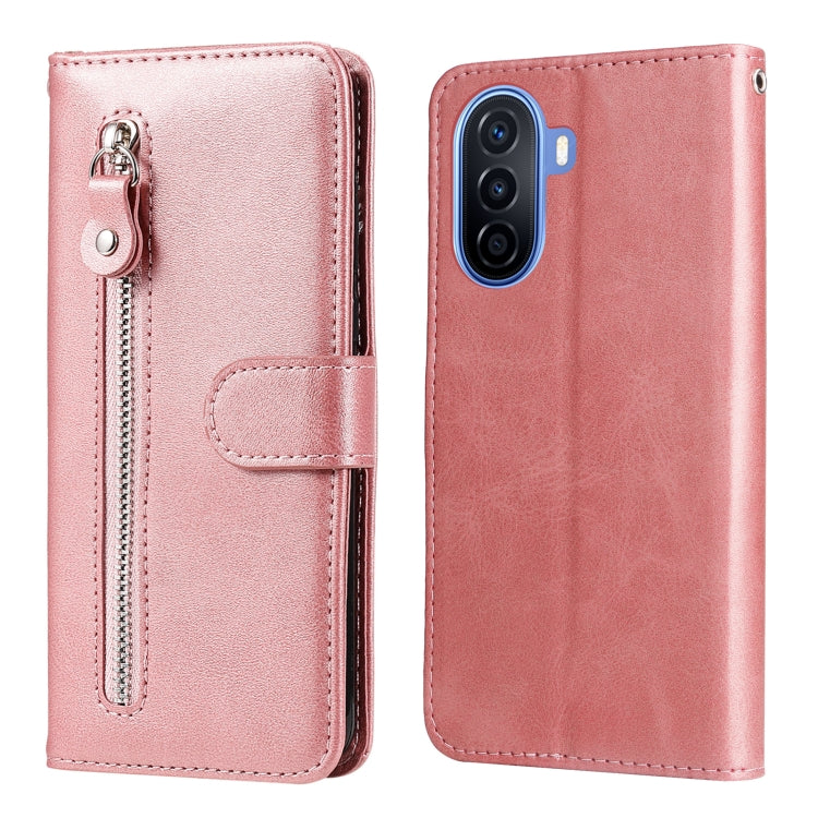 For Huawei nova Y70 / Y70 Plus/ Enjoy 50 Calf Texture Zipper Leather Phone Case