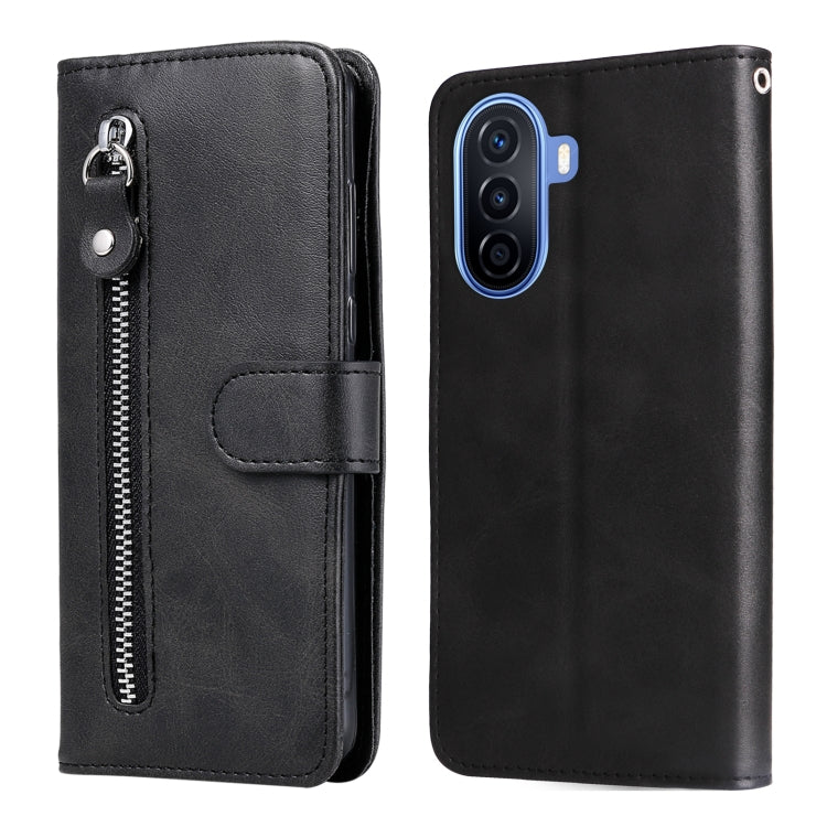 For Huawei nova Y70 / Y70 Plus/ Enjoy 50 Calf Texture Zipper Leather Phone Case