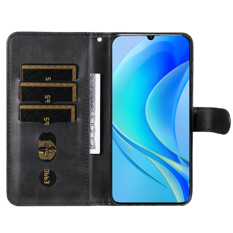 For Huawei nova Y70 / Y70 Plus/ Enjoy 50 Calf Texture Zipper Leather Phone Case
