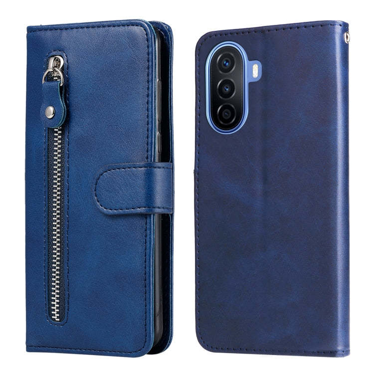 For Huawei nova Y70 / Y70 Plus/ Enjoy 50 Calf Texture Zipper Leather Phone Case