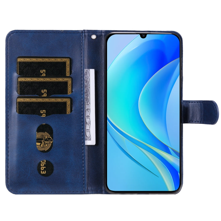 For Huawei nova Y70 / Y70 Plus/ Enjoy 50 Calf Texture Zipper Leather Phone Case