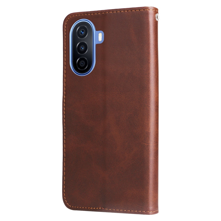 For Huawei nova Y70 / Y70 Plus/ Enjoy 50 Calf Texture Zipper Leather Phone Case