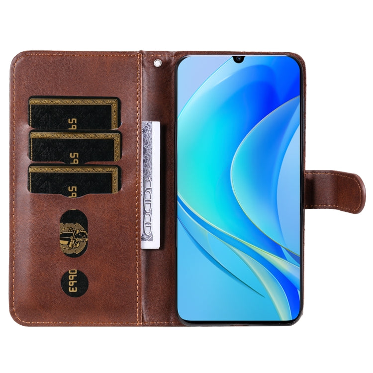 For Huawei nova Y70 / Y70 Plus/ Enjoy 50 Calf Texture Zipper Leather Phone Case
