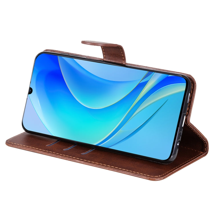 For Huawei nova Y70 / Y70 Plus/ Enjoy 50 Calf Texture Zipper Leather Phone Case