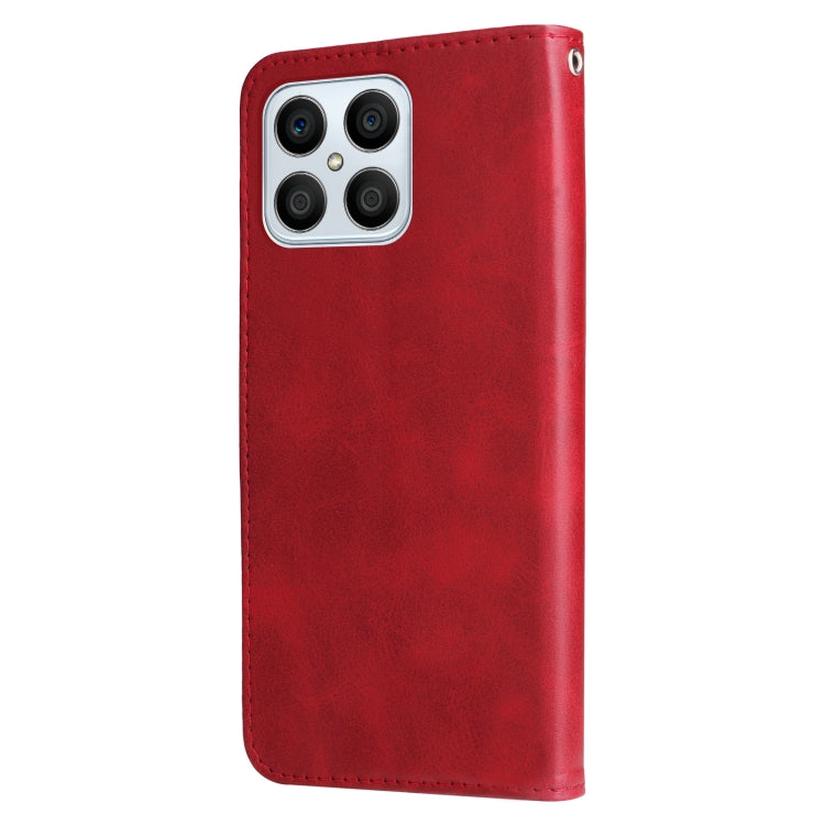 For Honor X8 5G / X6 Calf Texture Zipper Leather Phone Case