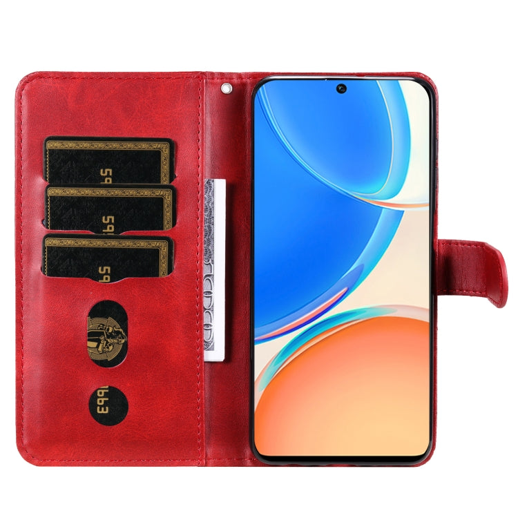 For Honor X8 5G / X6 Calf Texture Zipper Leather Phone Case