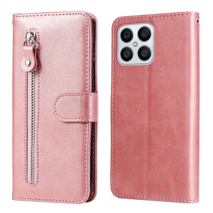 For Honor X8 5G / X6 Calf Texture Zipper Leather Phone Case