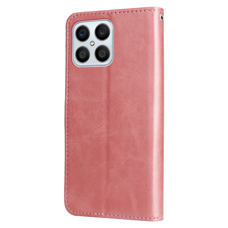 For Honor X8 5G / X6 Calf Texture Zipper Leather Phone Case