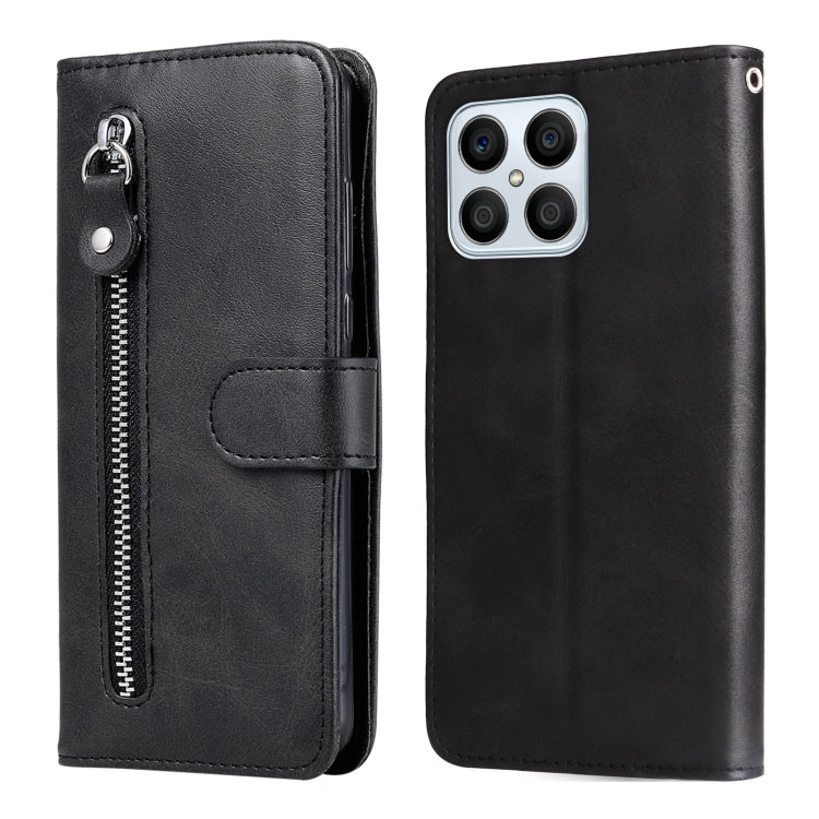 For Honor X8 5G / X6 Calf Texture Zipper Leather Phone Case