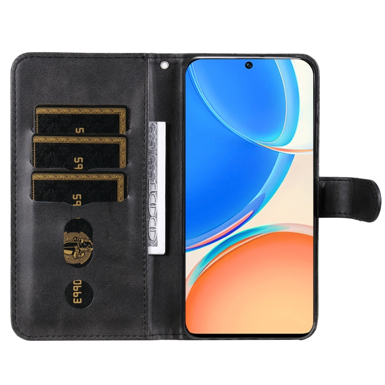 For Honor X8 5G / X6 Calf Texture Zipper Leather Phone Case