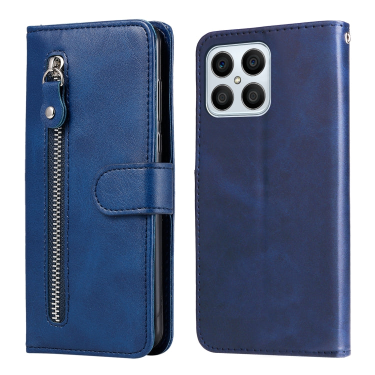 For Honor X8 5G / X6 Calf Texture Zipper Leather Phone Case