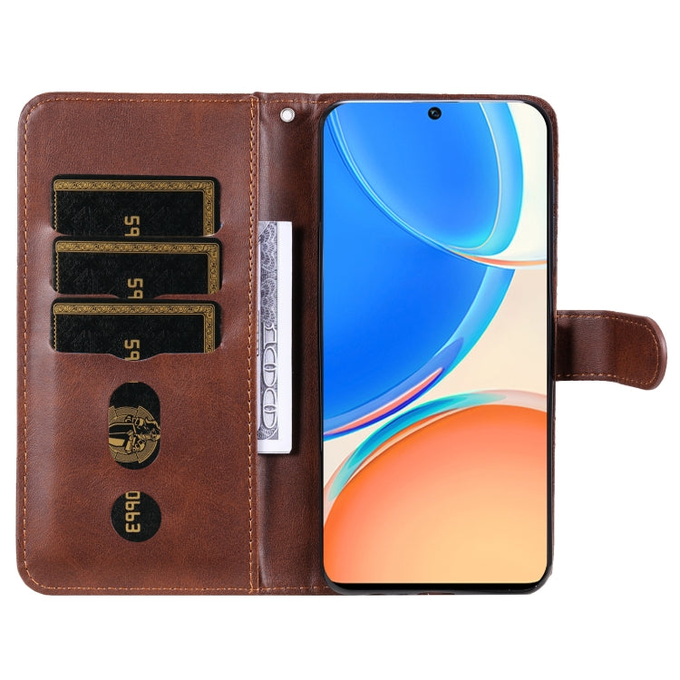 For Honor X8 5G / X6 Calf Texture Zipper Leather Phone Case