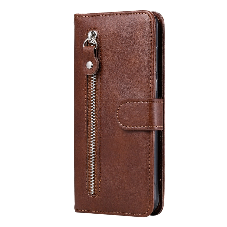 For OPPO A17 Calf Texture Zipper Leather Phone Case