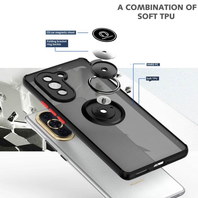 For Huawei nova 10 Q Shadow 1 Series TPU + PC Phone Case with Ring Holder