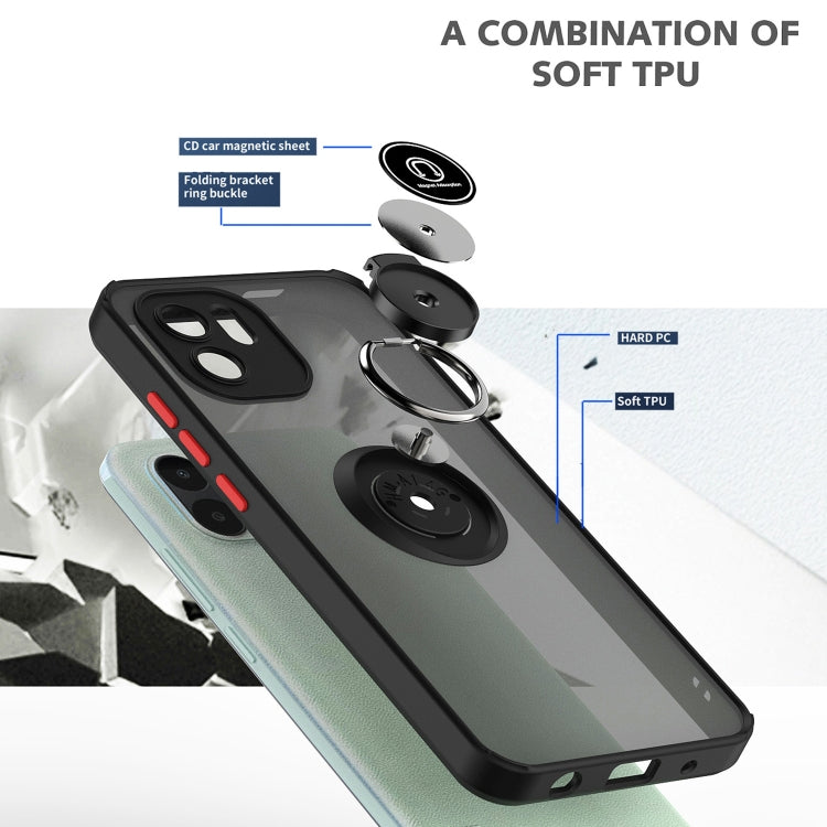 For Xiaomi Redmi A1 Q Shadow 1 Series TPU + PC Phone Case with Ring Holder