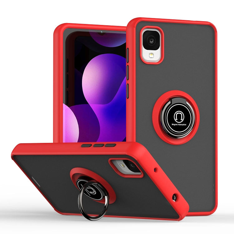 For TCL ION z Q Shadow 1 Series TPU + PC Phone Case with Ring Holder